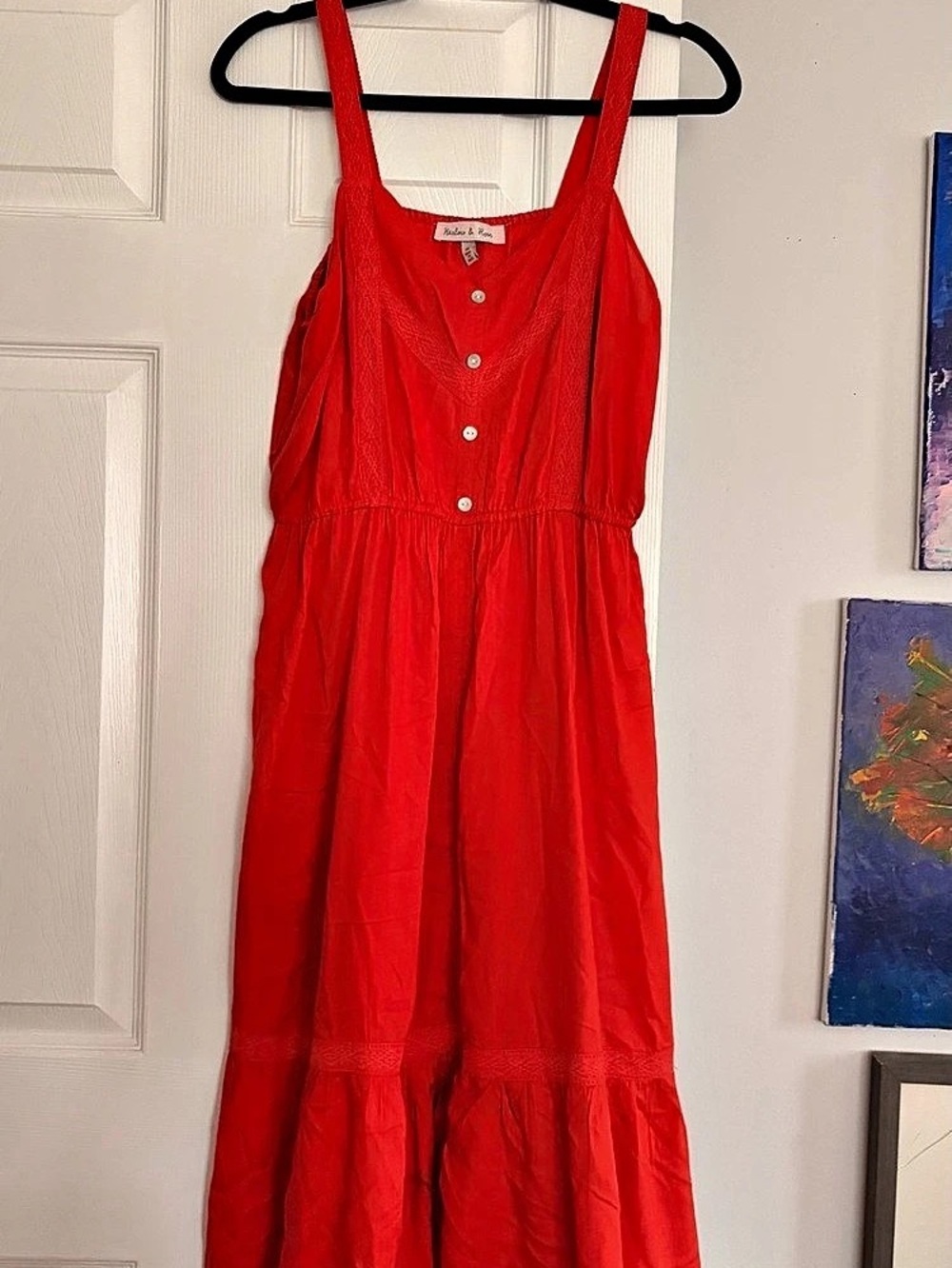Harlow & Rose Maxi Dress in Red Size Medium Like New